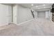 Spacious unfinished basement with neutral carpeting at 15008 Clayton St, Thornton, CO 80602