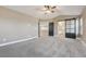 Large main bedroom with an ensuite bathroom and barn door at 15008 Clayton St, Thornton, CO 80602