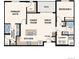 Floor plan featuring primary suite, bedroom 2, great room, dining room, and kitchen at 487 Interlocken Blvd # 408, Broomfield, CO 80021