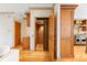 Interior view of a residential elevator, surrounded by wood accents and cabinetry at 566 Monroe St, Denver, CO 80206