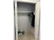 An open closet with a shelf, rod, and ample space for storage and organization, great for keeping belongings tidy at 7495 E Quincy Ave # 205, Denver, CO 80237