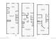 Three floor plans show the upper level, ground floor, and basement layouts at 9202 W Ontario Dr, Littleton, CO 80128
