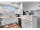 Bright kitchen featuring white cabinets and modern appliances at 19437 E Mann Creek Dr # A, Parker, CO 80134