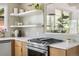 Contemporary kitchen featuring sleek countertops, stainless steel appliances, and open shelving, perfect for modern living at 8955 E 19Th Ave, Aurora, CO 80010
