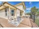 Inviting deck with outdoor seating and a cozy fire pit, ideal for entertaining or relaxing at 2188 Savage Rd, Elizabeth, CO 80107