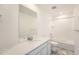 Bright bathroom with modern fixtures, a single vanity, and a shower and tub combo at 728 N Clubview St, Watkins, CO 80137