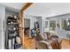 Bright living room with wood flooring and views from the exterior door at 4192 Highway 9 # 3, Breckenridge, CO 80424