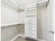 Walk-in closet with custom shelving, drawers, and ample storage space for clothing and accessories at 9236 E 52Nd Dr, Denver, CO 80238