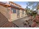 Back patio featuring decor, stone, and privacy at 3333 E Florida Ave # 108, Denver, CO 80210