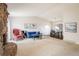 Bright living room with stone fireplace, comfortable seating, and dining area, perfect for modern living at 1321 Madero St, Broomfield, CO 80020