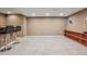 Spacious basement with a bar area, shelving, and neutral-toned walls at 215 Sunland St, Louisville, CO 80027