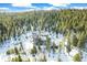 Idyllic mountain home surrounded by evergreens and snow-covered landscape at 1758 Sinton Rd, Evergreen, CO 80439