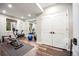 Bright home gym includes exercise equipment, mirrors, and motivational wall decor at 455 Forest St, Denver, CO 80220