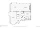 Floor plan for first floor of home showing layout of rooms and measurements at 8403 S Miller Ct, Littleton, CO 80127