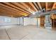 Unfinished basement with exposed beams and plumbing at 3587 Vestal Loop, Broomfield, CO 80023