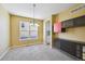 Dining room with hardwood floors, chandelier, and built-in cabinetry at 3587 Vestal Loop, Broomfield, CO 80023