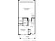 First floor plan featuring a bedroom, bathroom, foyer, and 2-car garage at 694 Saddle Dr, Erie, CO 80516