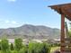 Beautiful mountain views can be enjoyed from the pergola in the backyard at 15264 W La Salle Ave, Lakewood, CO 80228