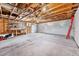 Spacious two car garage with tall ceilings and storage options at 3921 S Acoma St, Englewood, CO 80110