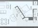 Condo layout with living, kitchen, dining, bedroom and bath at 891 14Th St # 3204, Denver, CO 80202