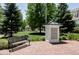 Outdoor space with community mailboxes, bench, and landscaping offer convenience and a welcoming aesthetic at 8739 E 23Rd Ave, Denver, CO 80238