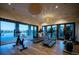 Gym with weights and treadmills overlooking the community at 8795 Hugo Dr, Littleton, CO 80125