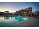 Stunning community pool at twilight at 8795 Hugo Dr, Littleton, CO 80125