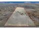 Aerial view showcasing the property boundaries, house, open space, and nearby neighborhood at 28800 E 168Th Ave, Brighton, CO 80603