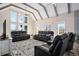 Spacious living area features high vaulted ceilings, a ceiling fan, and large windows with scenic views at 28800 E 168Th Ave, Brighton, CO 80603