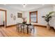 Bright dining room with hardwood floors and modern furniture at 729 E 10Th Ave, Denver, CO 80203