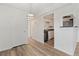 Inviting living room with durable floors plus a view to the updated kitchen at 9100 E Girard Ave # 7, Denver, CO 80231