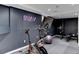 Basement gym featuring a stationary bike, weight rack, and gray flooring at 515 S Grant St, Denver, CO 80209