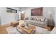 Cozy living room featuring a neutral-toned sofa, modern coffee table, and stylish decor accents at 1737 Lowell Blvd, Denver, CO 80204