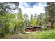 Charming rustic cabin nestled among lush trees offers a tranquil retreat in a wooded setting at 12346 Bear Haven Rd, Conifer, CO 80433