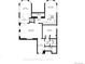 Detailed floor plan showcasing the layout with dimensions of the living room, bedroom, kitchen, and other spaces at 1435 Vine St # 2, Denver, CO 80206