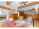 The living room features wood detailing, comfortable seating and access to the bedroom at 1435 Vine St # 2, Denver, CO 80206