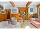 Charming living room with built-ins, warm lighting, and comfortable seating at 1435 Vine St # 2, Denver, CO 80206