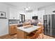 Modern kitchen with stainless steel appliances and breakfast bar at 950 Tenderfoot Dr, Larkspur, CO 80118