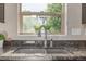 Close-up of a kitchen sink with a window view, granite countertop, and modern faucet at 10305 Martin Luther King Blvd, Denver, CO 80238