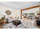 Inviting living room with hardwood floors, stylish furniture, and large windows offering scenic views at 439 Ronnie Rd, Golden, CO 80403