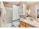 Full bathroom features a shower-tub combination and a vanity sink at 4785 Aberdeen Ave, Highlands Ranch, CO 80126