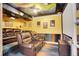 Home theater room with leather reclining chairs at 5668 S Rifle Ct, Centennial, CO 80015