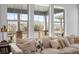 Bright living room with large windows, comfortable seating, and mountain views at 8109 Mount Ouray Rd, Littleton, CO 80125