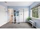 Bedroom featuring light blue walls, an egress window and closet, offering a peaceful retreat at 823 Timothy Dr, Longmont, CO 80503