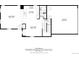 First floor layout featuring a living room, kitchen, dining area, halls, bath, and garage at 3433 N Wabash St, Denver, CO 80238