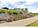 Welcome to Barefoot Lakes! A beautifully landscaped entrance with a stone wall and community signage at 5045 Preserve Pl, Firestone, CO 80504