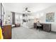 Nicely decorated bedroom featuring a bunk bed, desk and ceiling fan at 4960 Malaya St, Denver, CO 80249