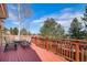 Outdoor deck is the perfect place to enjoy a meal while taking in scenic views at 9745 Derby Way, Parker, CO 80134