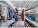 Well-organized walk-in closet with ample shelving and hanging space at 9745 Derby Way, Parker, CO 80134