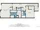 Detailed floor plan of the home's second floor, showcasing layout of bedrooms, bathrooms, and hall at 15550 W 64Th Pl # D, Arvada, CO 80007